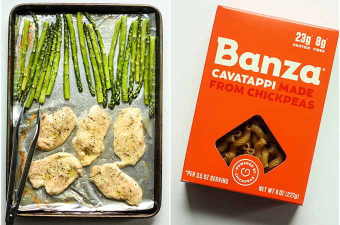 Asparagus Chicken Pasta with Parsley Pesto Ingredients