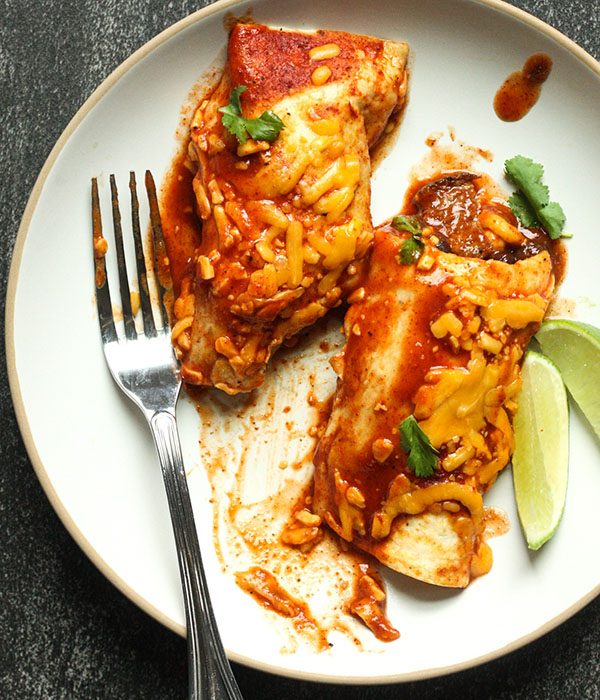 Steak Enchiladas on Plate