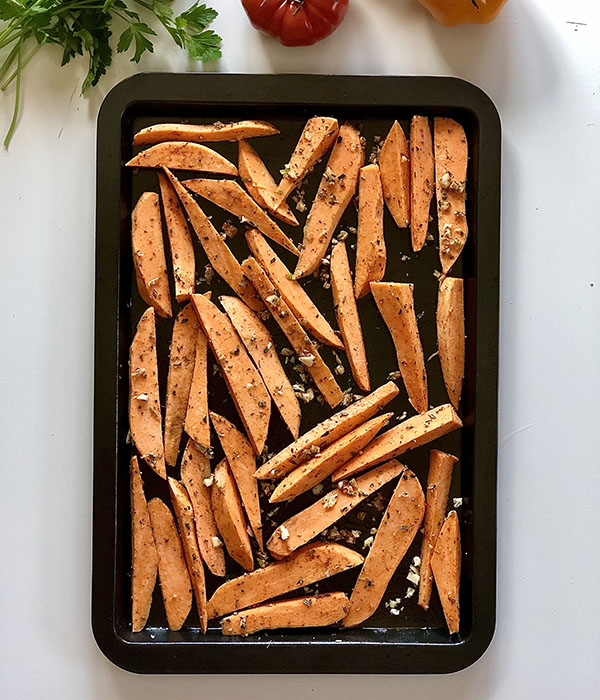 Homemade Greek Gyros Sweet Potato Fries