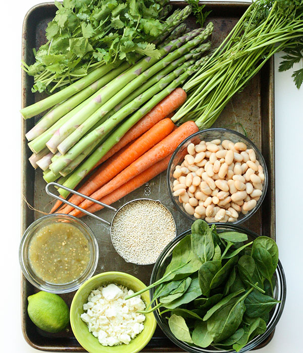 Roasted Spring Vegetable Burritos Ingredients