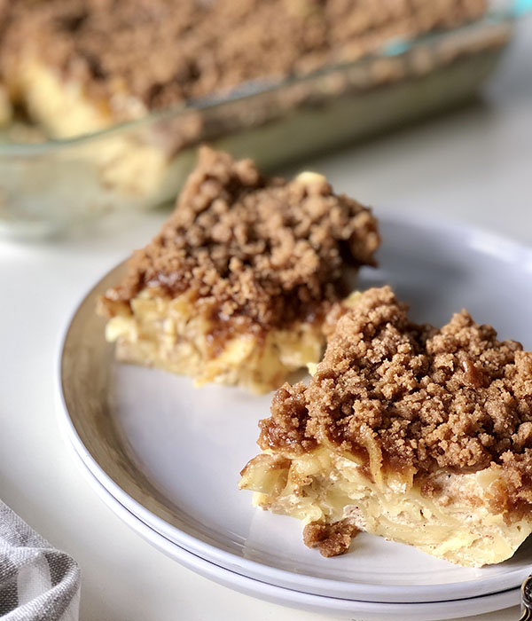 Sweet Noodle Kugel Sliced