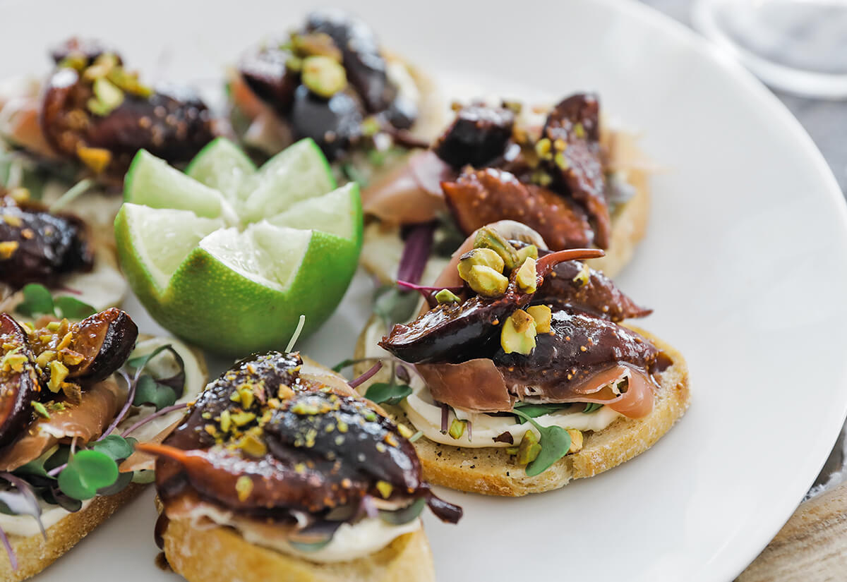 Balsamic Fig Bruschetta Appetizer