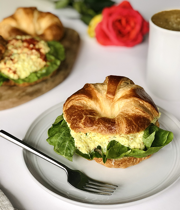 Deviled Egg Dip Croissant Sandwiches