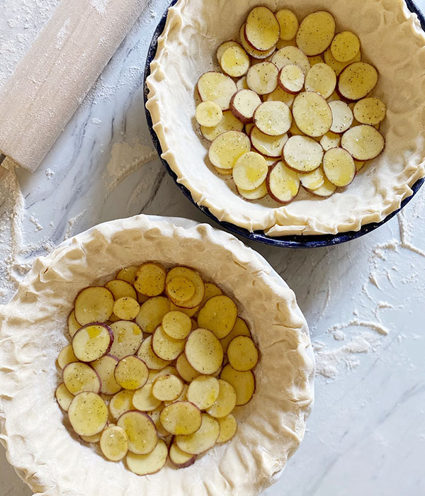 Loaded Baked Potato Quiche_Potatoes and Crust