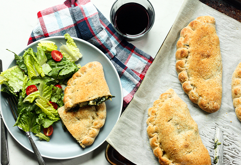 Spinach and Artichoke Calzones
