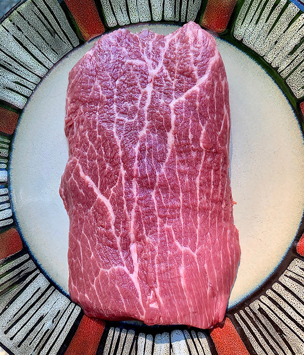 Cilantro Orange Flat Iron Toast Raw Steak