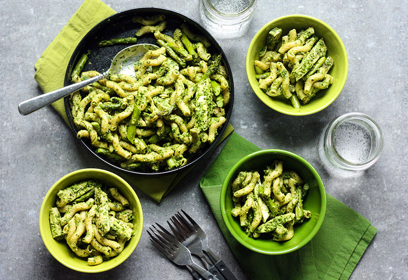 Asparagus Chicken Pesto Pasta