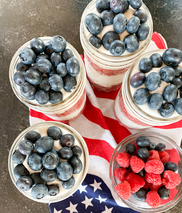 Patriotic Chia Pudding