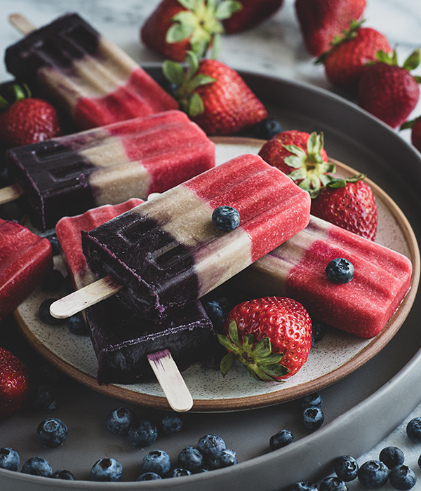 Patriotic Berry Popsicles