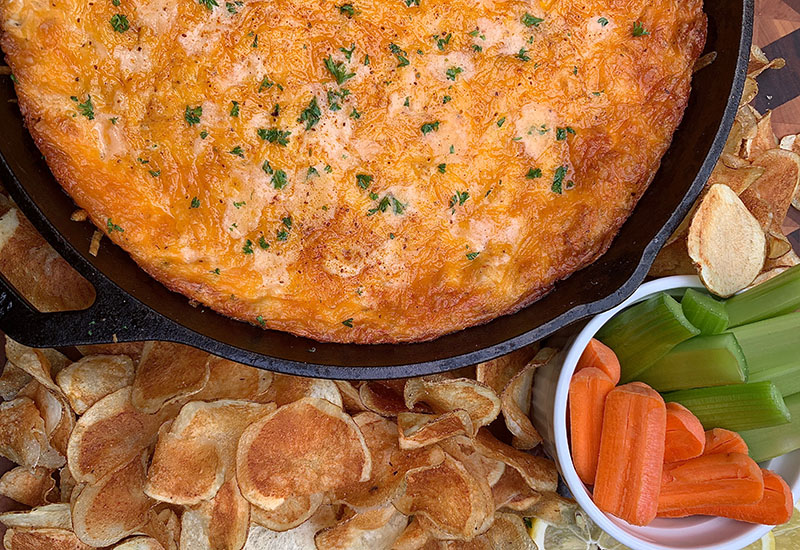Smoked Crab Dip and Fresh-Cut Potato Chips