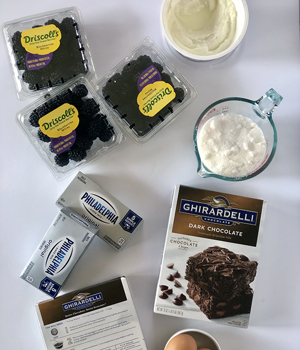 Blackberry Cheesecake Brownies Ingredients