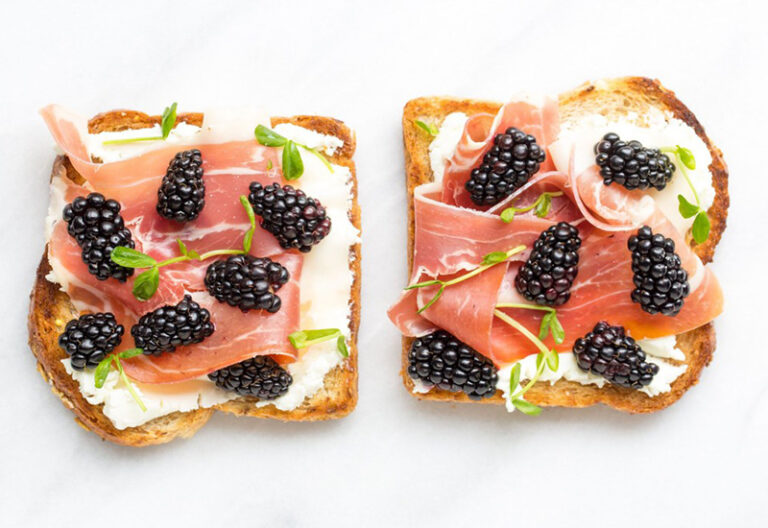 Blackberry Goat Cheese Prosciutto Toast Heinen's Grocery Store