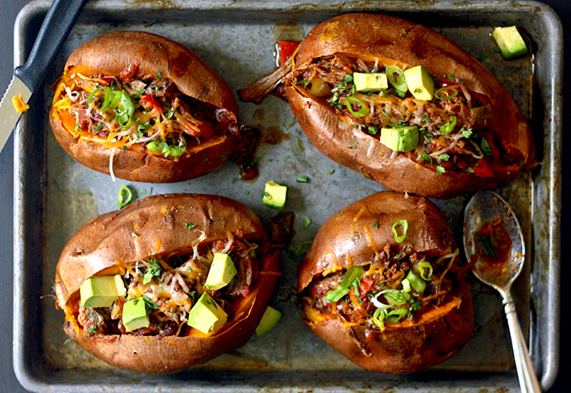 Chili-Stuffed Sweet Potatoes