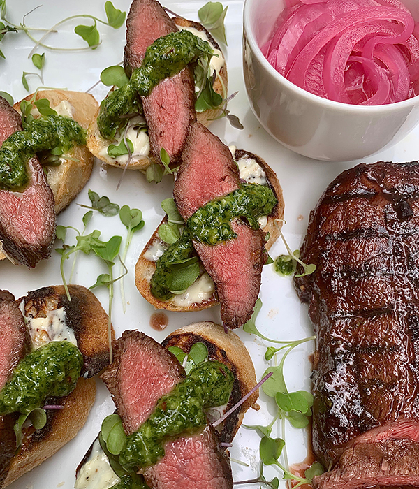Cilantro Orange Flat Iron Toast