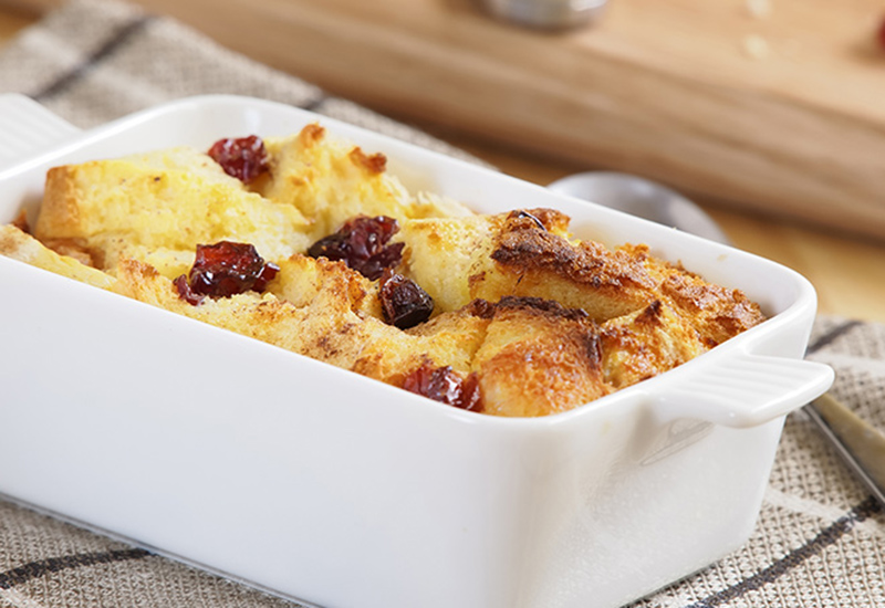 Artisan Bread Pudding with Spiced Crème Fraiche