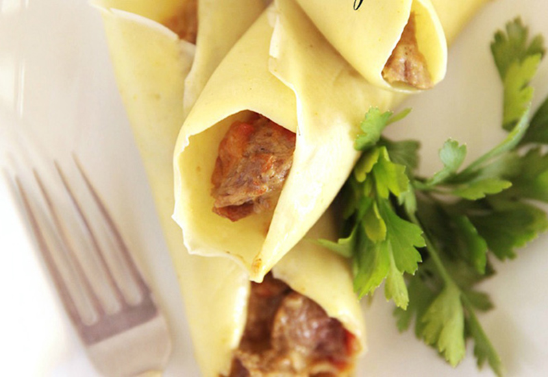 Curried American Lamb Crepes