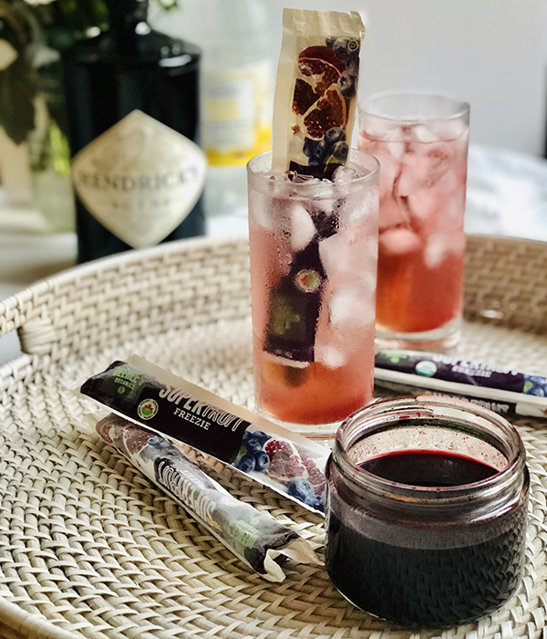 Blueberry Pomegranate Tom Collins