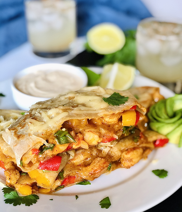 Double Stuffed Shrimp Quesadilla