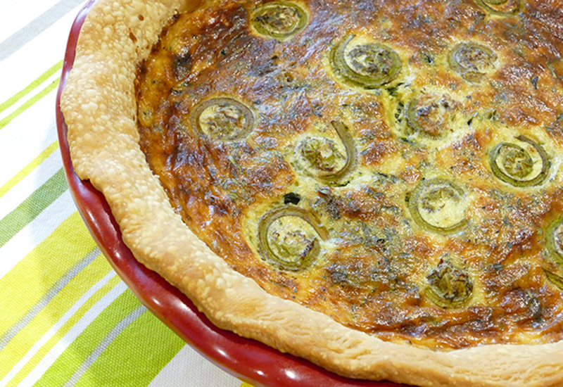 Fiddlehead Tart