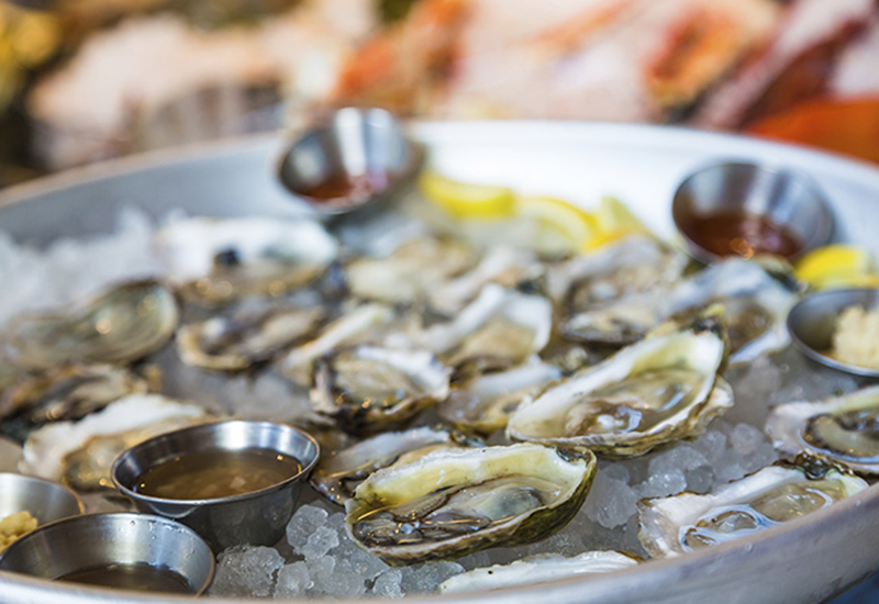 Oysters with Mignonette Sauce and Heinen’s Cocktail Sauce