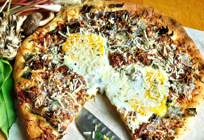 Ramp and Wild Mushroom Pizza