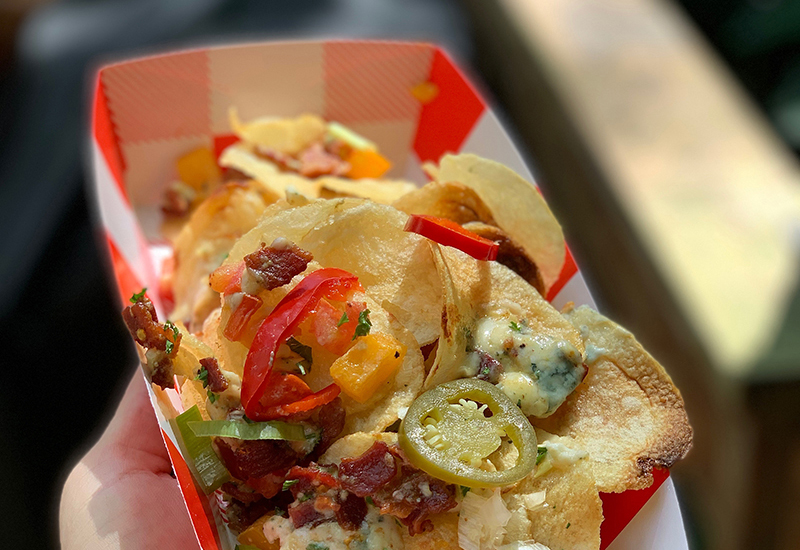 Sheet Pan Blue Cheese Nachos