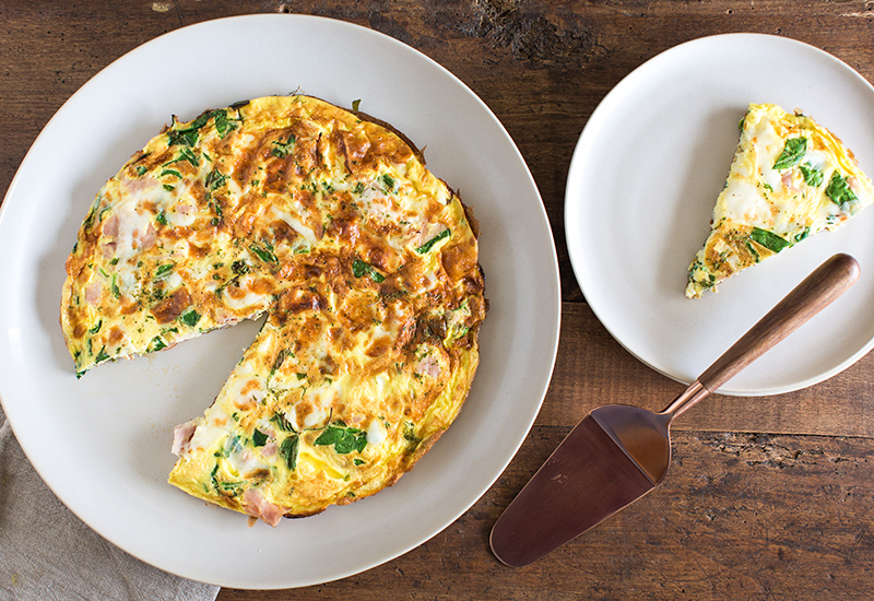 Swiss & Baked Ham Frittata