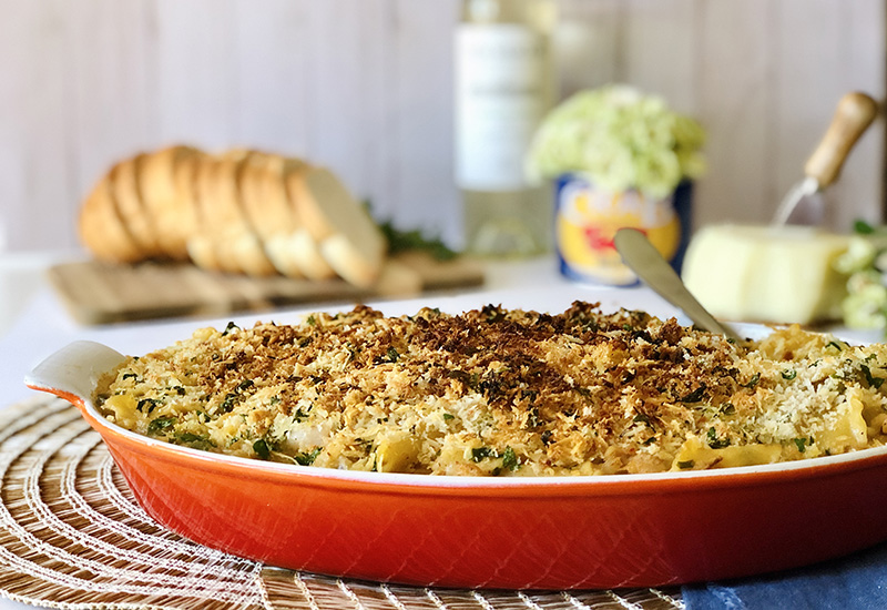 Crab and Shrimp Creamy White Cheese Casserole
