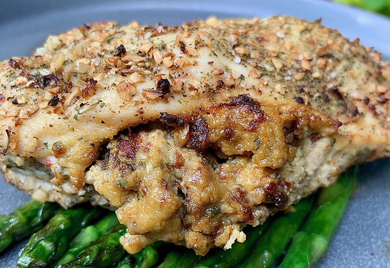 Sundried Tomato, Basil, & Ricotta-Stuffed Chicken Breasts