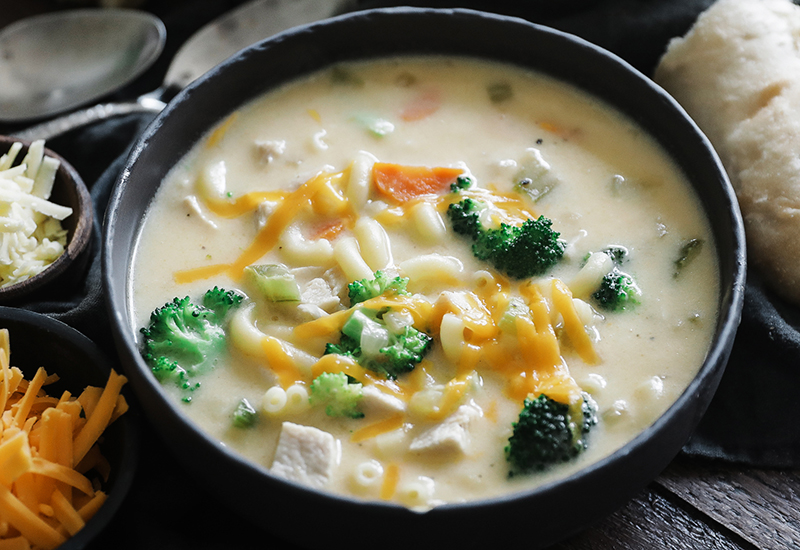 Chicken Macaroni and Cheese Soup