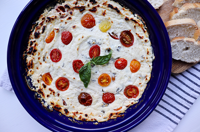 Goat Cheese Spread with Heirloom Tomatoes and Balsamic Glaze