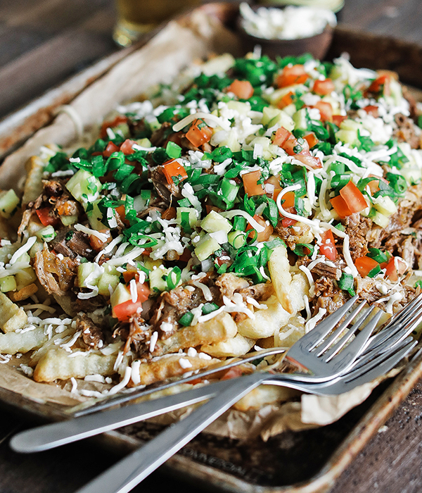 Loaded Instant Pot Carnitas Fries