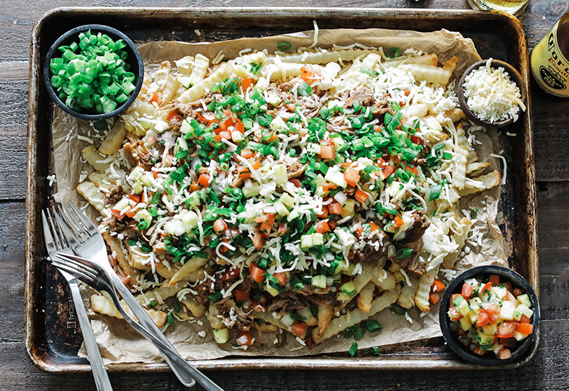 Loaded Instant Pot Carnitas Fries