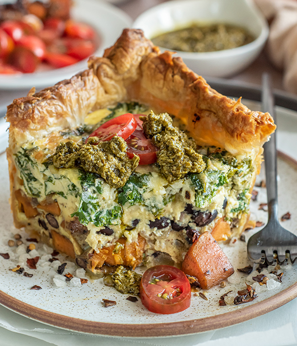 Sweet Potato and Kale Quiche