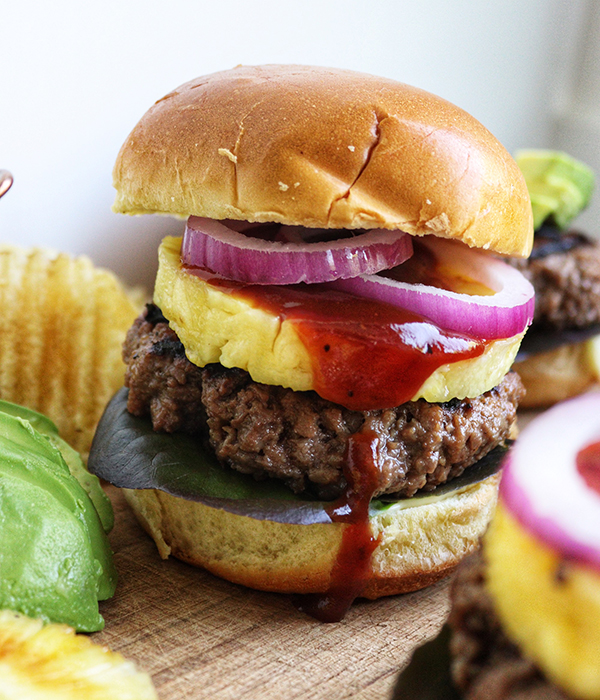 Sweet and Spicy Pineapple Impossible Burger