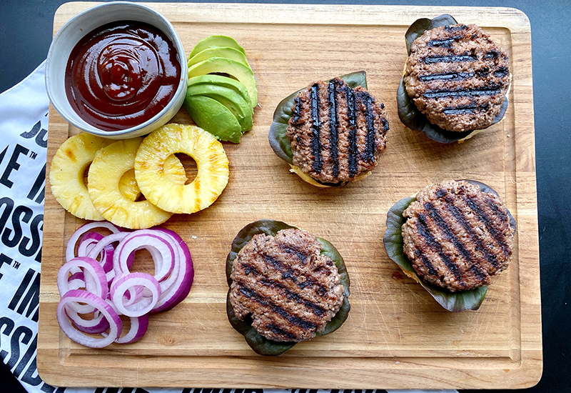 Sweet and Spicy Pineapple Impossible™ Burger