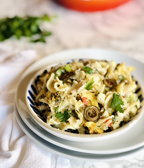Broccoli Cheddar Tuna Noodle Casserole
