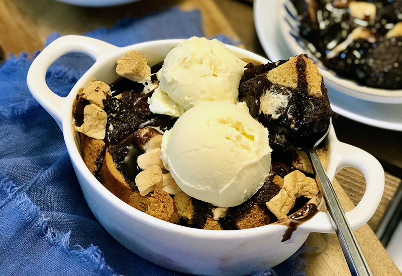 Chocolate S’mores Bread Pudding