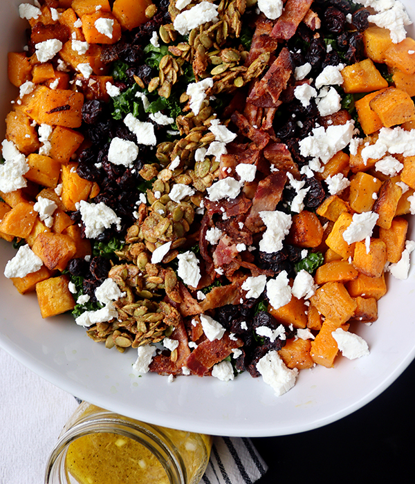 Fall Harvest Kale Salad