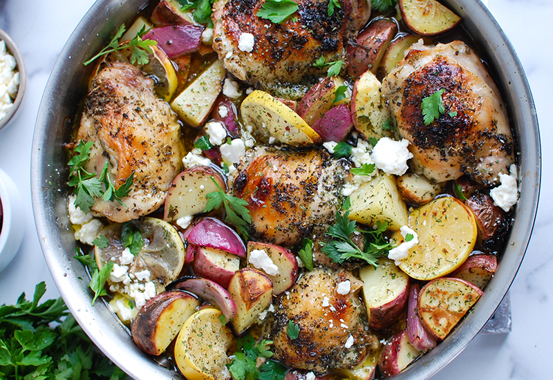 One Pot Mediterranean Lemon Chicken and Potatoes