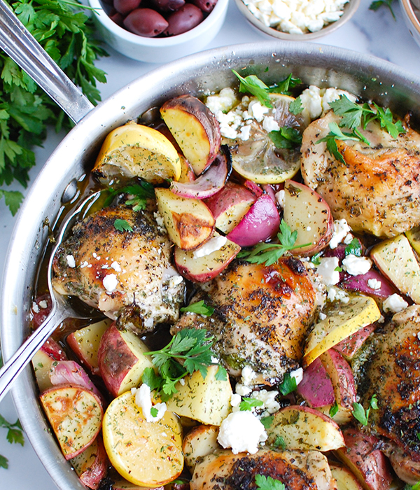 One Pot Mediterranean Lemon Chicken and Potatoes