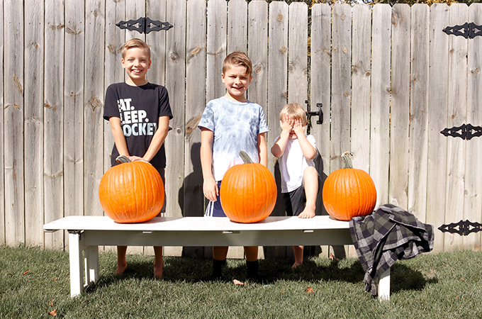 Kids with Pumpkins