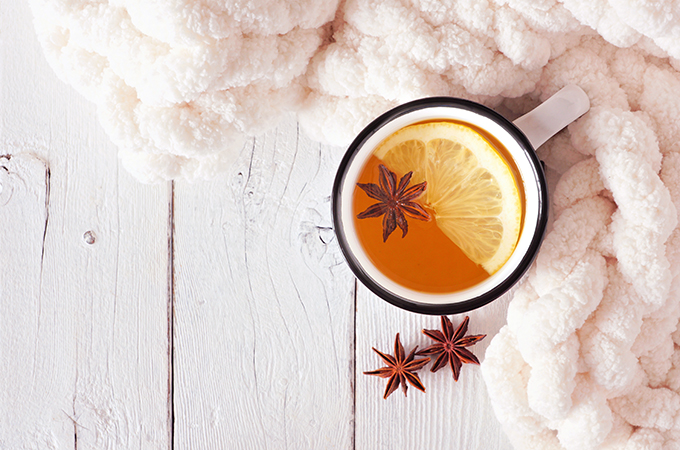 Tea in Mug with Blanket
