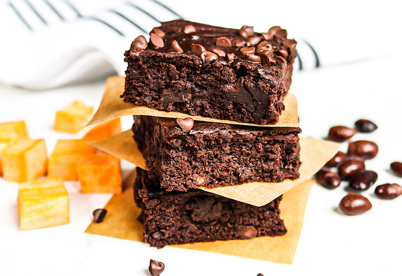 Fudgy Sweet Potato Black Bean Brownies