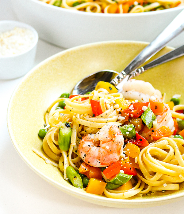 Confetti Shrimp Linguine