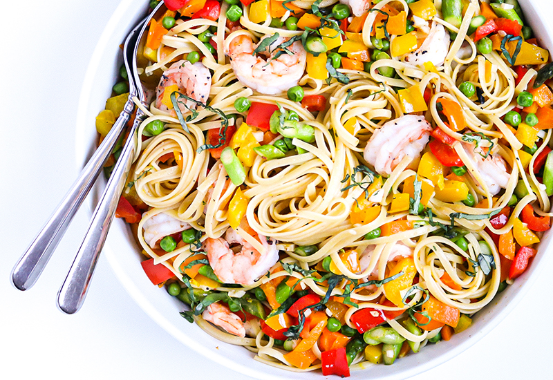 Confetti Shrimp Linguine