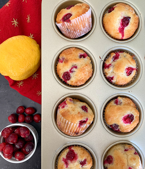 Cranberry Lemon Muffins