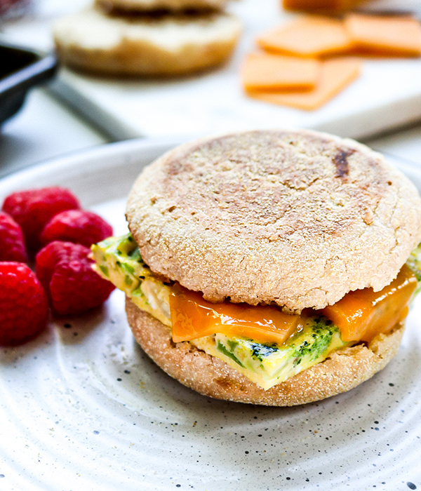 Broccoli Cheddar Egg Sandwiches