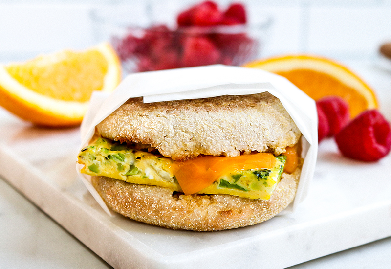 Broccoli Cheddar Egg Sandwiches