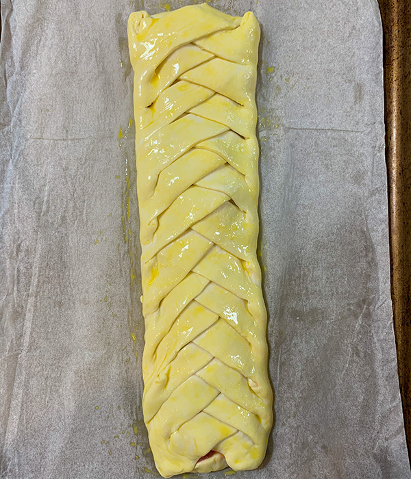 Pear Raspberry Pastry Braid Step 2